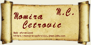 Momira Četrović vizit kartica